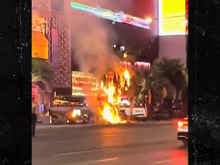 Las Vegas Explosion Outside Aria Resort Engulfs Palm Trees in Flames 1 Las Vegas Explosion