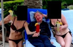 Stephen Hawking Seen With Women in Bikinis in New Epstein Files Photo Stephen Hawking Seen With Women in Bikinis in New Epstein Files Photo