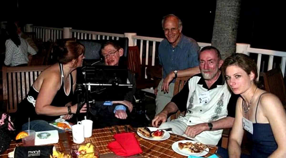 Stephen Hawking Seen With Women in Bikinis in New Epstein Files Photo 2 Stephen Hawking Seen With Women in Bikinis in New Epstein Files Photo