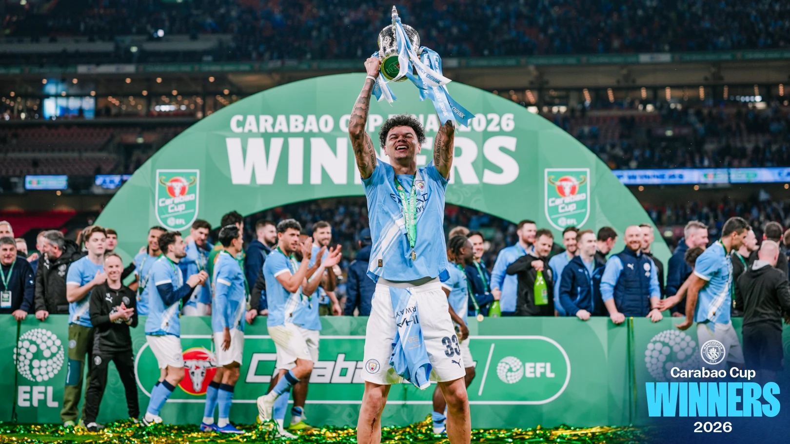Manchester City Lift Carabao Cup With 2-0 Win Over Arsenal 3 Manchester City beat Arsenal 2 - 0 to win Carabao Cup final