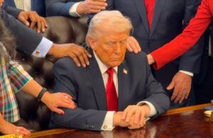 President Donald Trump welcomes pastors from across the country for a moment of prayer President Donald Trump welcomes pastors from across the country for a moment of prayer