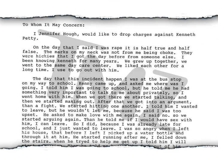 Nicki Minaj's husband, Kenneth Petty submits disputed 1994 letter in defence against civil lawsuit
