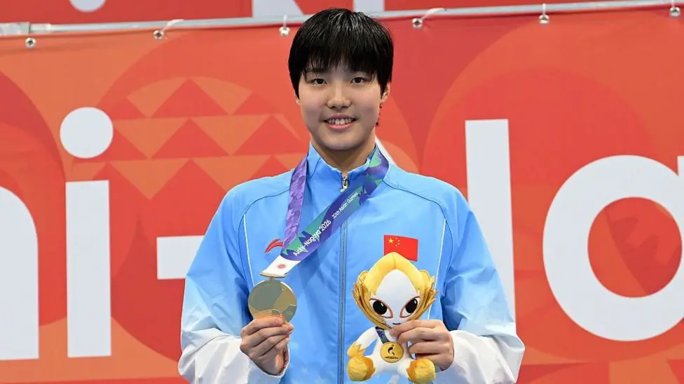 Yu Zidi, 13, breaks Asian Games record to win first major gold medal 1 Yu Zidi, 13, breaks Asian Games record to win first major gold medal